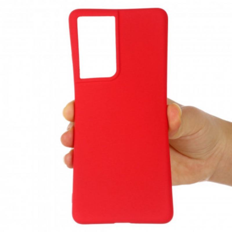 Capa Para Samsung Galaxy S21 Ultra 5G Design De Silicone Líquido