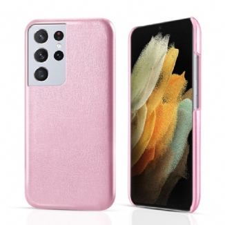 Capa Para Samsung Galaxy S21 Ultra 5G Efeito Couro Ksq