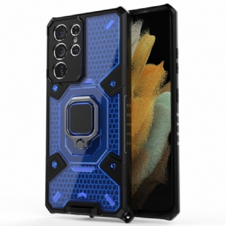 Capa Para Samsung Galaxy S21 Ultra 5G Favo De Mel Com Anel
