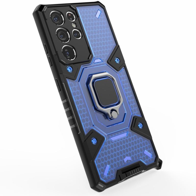 Capa Para Samsung Galaxy S21 Ultra 5G Favo De Mel Com Anel