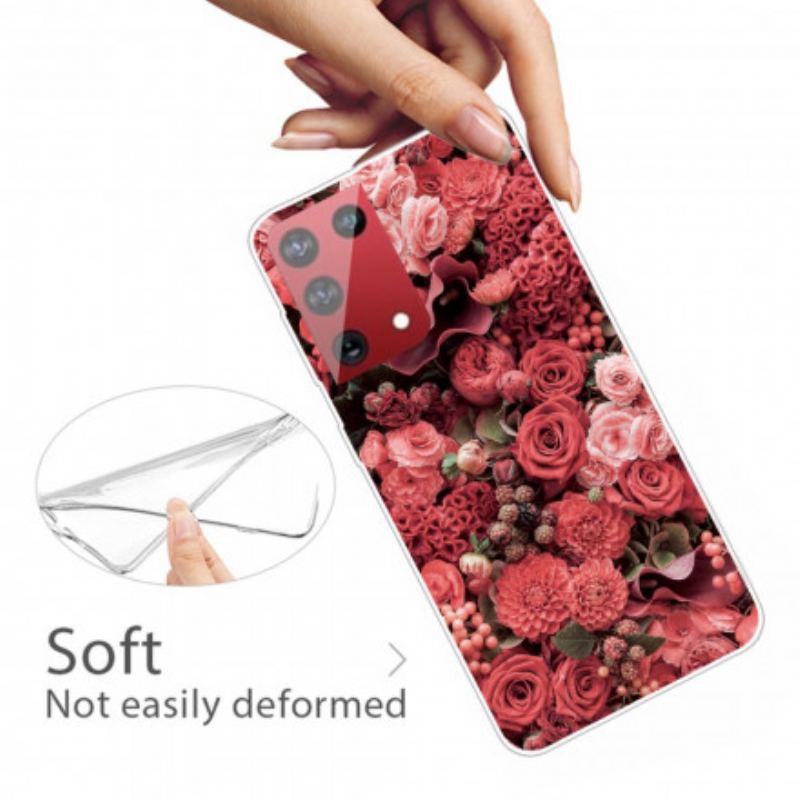 Capa Para Samsung Galaxy S21 Ultra 5G Flores Intensas