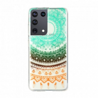 Capa Para Samsung Galaxy S21 Ultra 5G Mandala De Flores Sem Costura