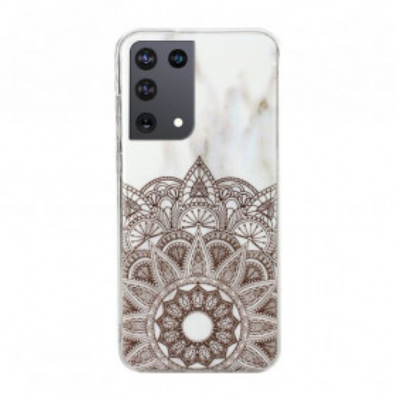 Capa Para Samsung Galaxy S21 Ultra 5G Mandala Marmorizada