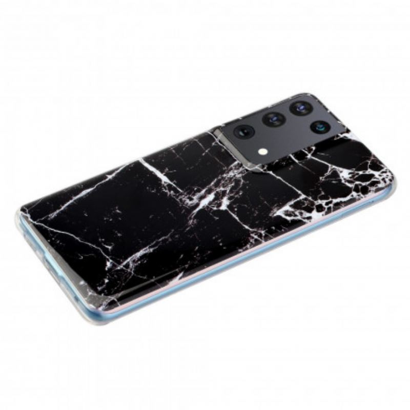 Capa Para Samsung Galaxy S21 Ultra 5G Mármore Clássico