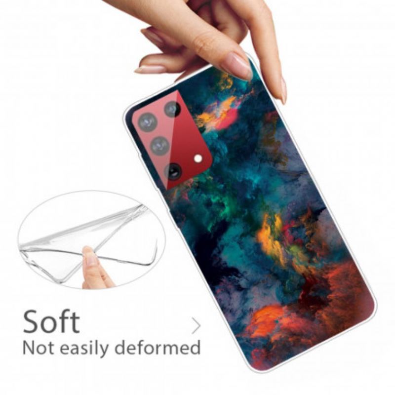 Capa Para Samsung Galaxy S21 Ultra 5G Nuvens Coloridas