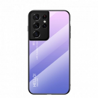 Capa Para Samsung Galaxy S21 Ultra 5G Olá Vidro Temperado