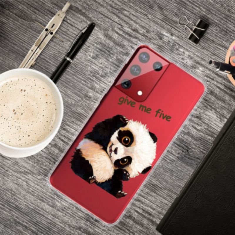 Capa Para Samsung Galaxy S21 Ultra 5G Panda Me Dê Cinco