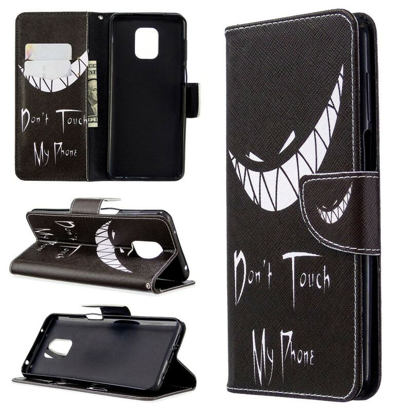 Capa Em Pele Para Xiaomi Redmi Note 9S / 9 Pro Telefone Do Diabo