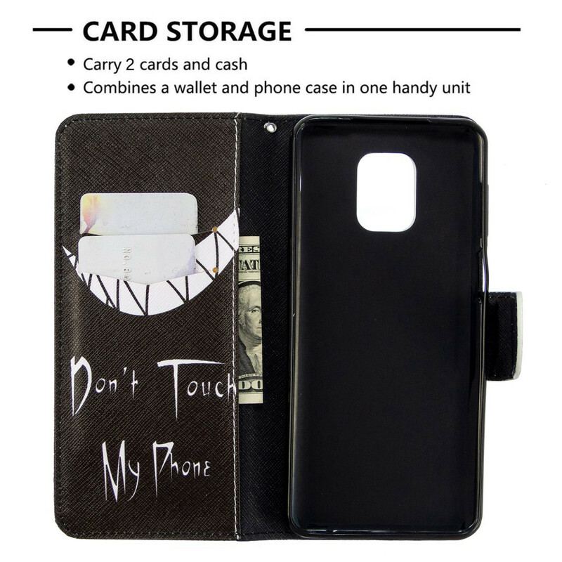 Capa Em Pele Para Xiaomi Redmi Note 9S / 9 Pro Telefone Do Diabo