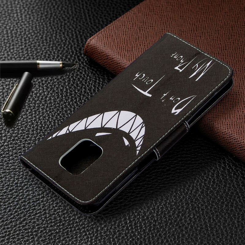 Capa Em Pele Para Xiaomi Redmi Note 9S / 9 Pro Telefone Do Diabo