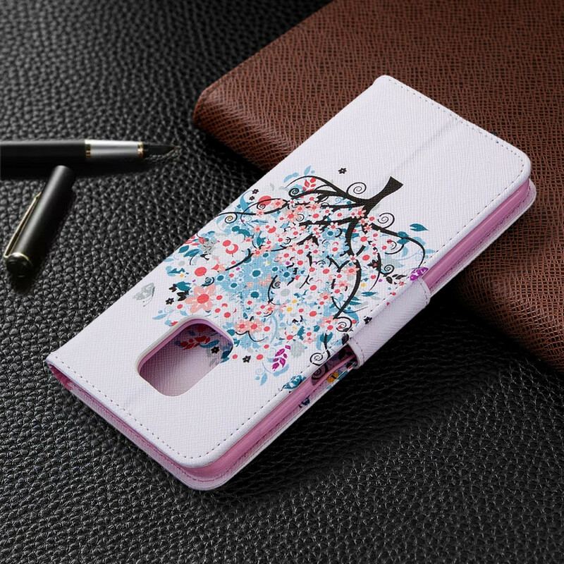 Capa Flip Para Xiaomi Redmi Note 9S / 9 Pro Árvore Florida