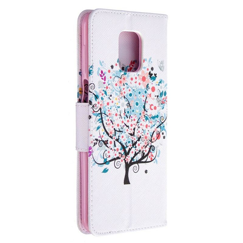 Capa Flip Para Xiaomi Redmi Note 9S / 9 Pro Árvore Florida