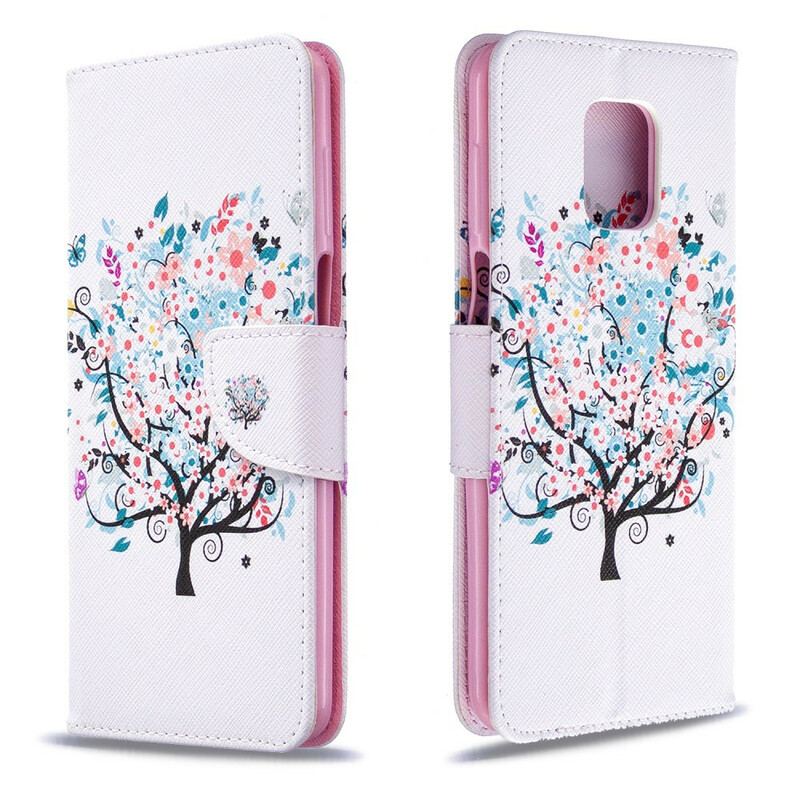 Capa Flip Para Xiaomi Redmi Note 9S / 9 Pro Árvore Florida