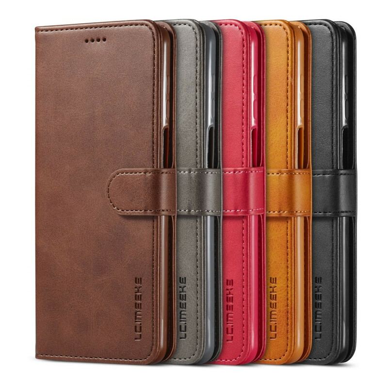 Capa Flip Para Xiaomi Redmi Note 9S / 9 Pro Lc.imeeke Efeito Couro