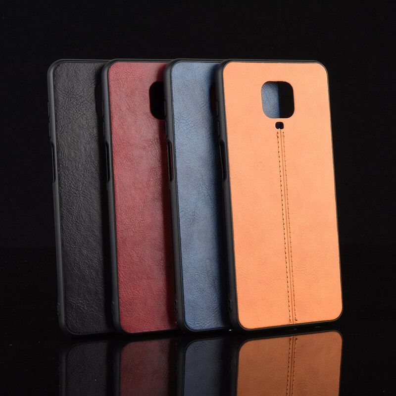 Capa Para Xiaomi Redmi Note 9S / 9 Pro Efeito Couro Couture