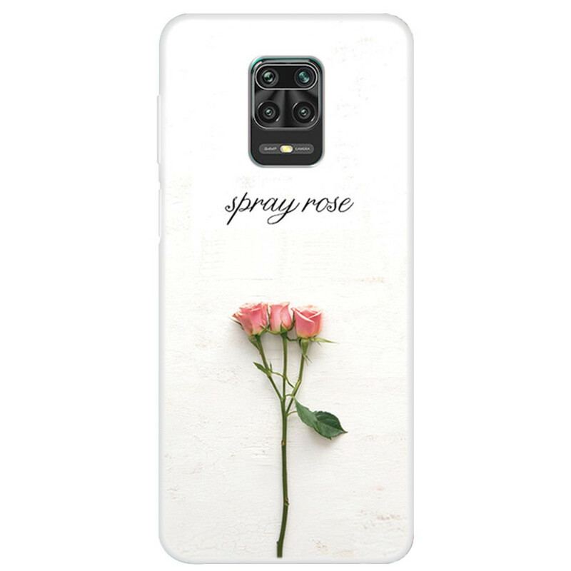 Capa Para Xiaomi Redmi Note 9S / 9 Pro Rosas Em Spray