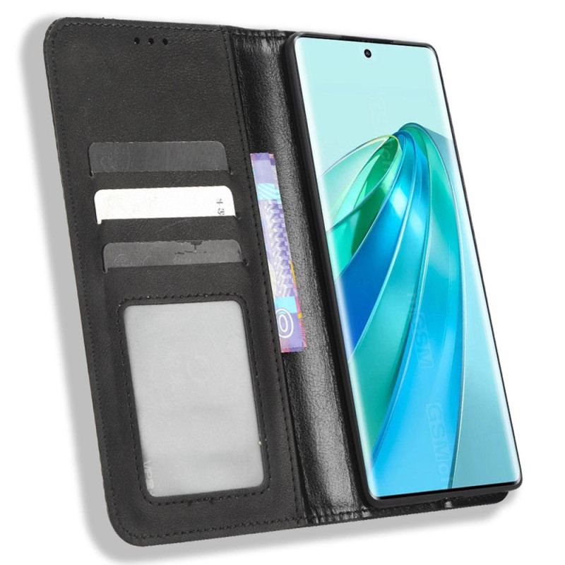 Capa De Celular Para Honor Magic 5 Lite Flip Estilo De Couro Estilizado