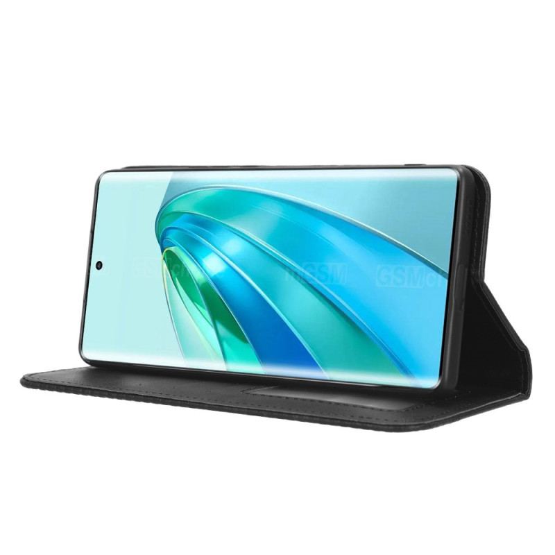 Capa De Celular Para Honor Magic 5 Lite Flip Estilo De Couro Estilizado