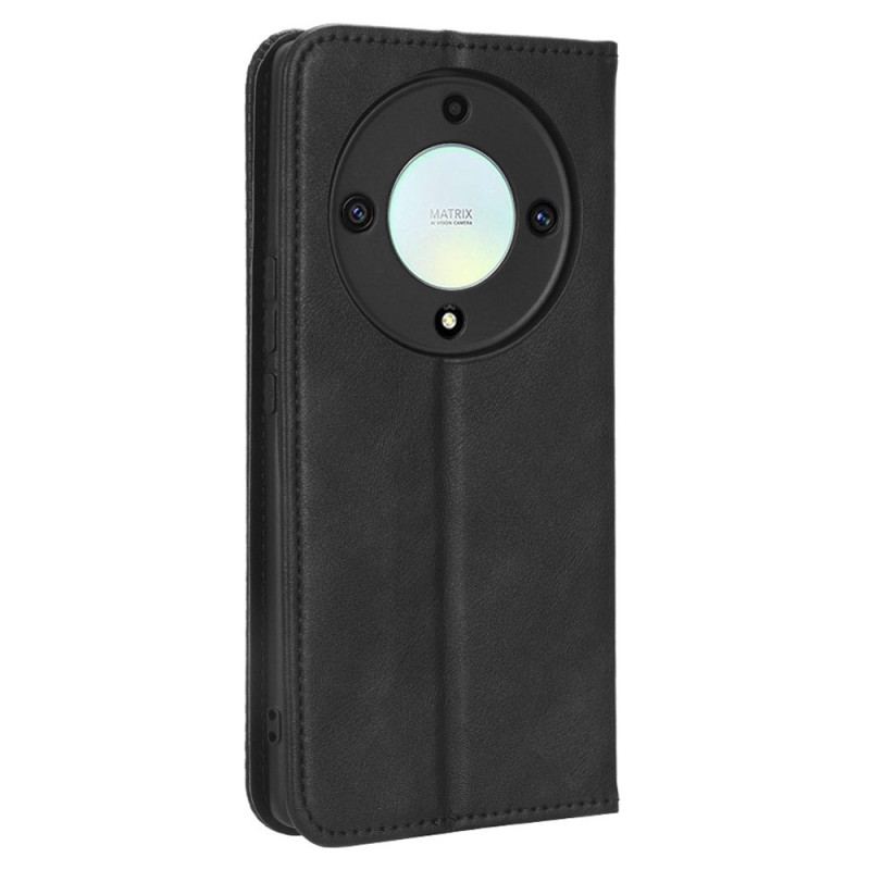 Capa De Celular Para Honor Magic 5 Lite Flip Estilo De Couro Estilizado