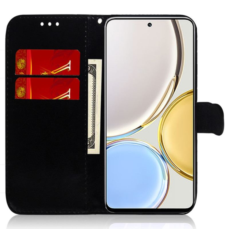Capa De Couro Para Honor Magic 5 Lite Estilo Discoteca