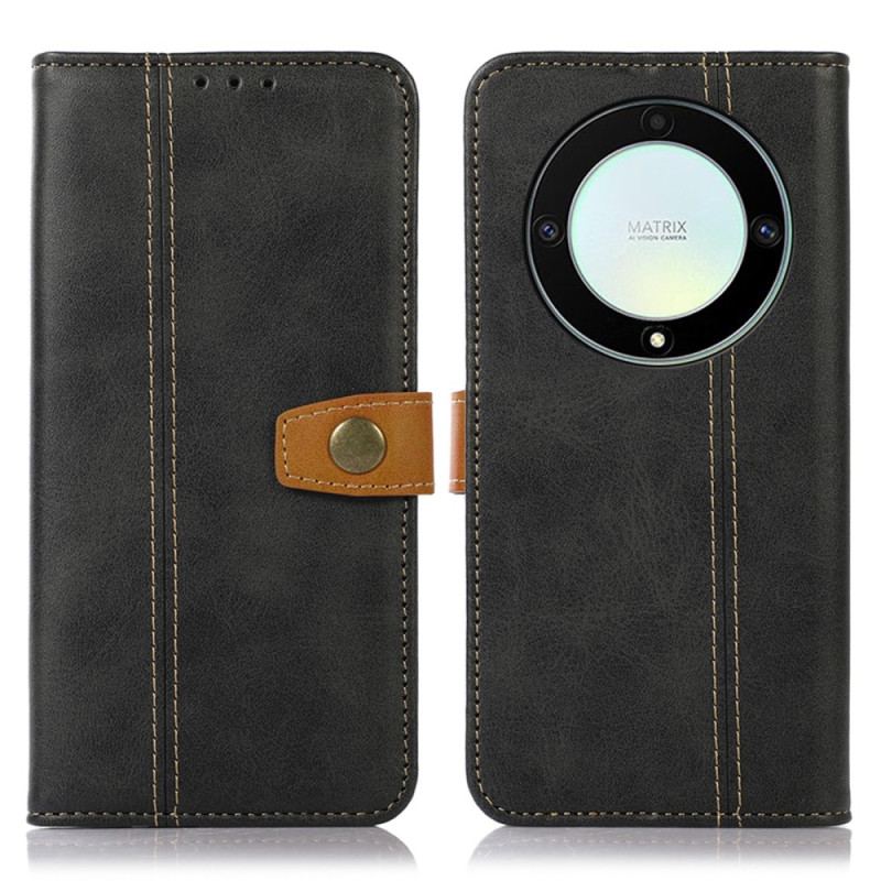 Capa De Couro Para Honor Magic 5 Lite Membrana