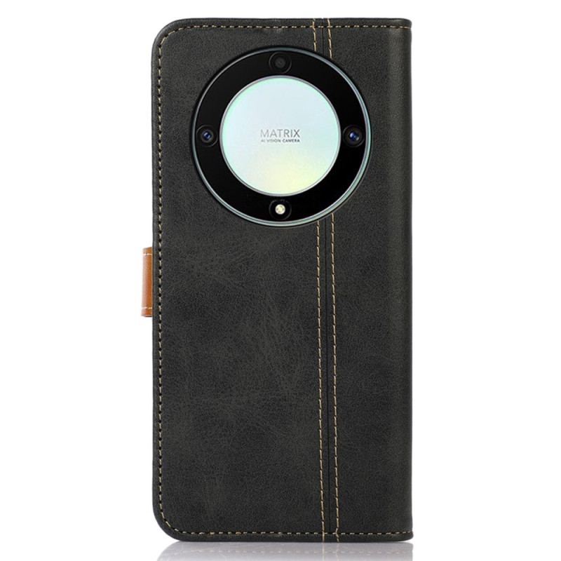Capa De Couro Para Honor Magic 5 Lite Membrana