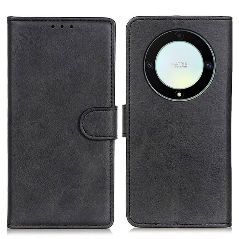 Capa De Couro Para Honor Magic 5 Lite Couro Sintético Fosco