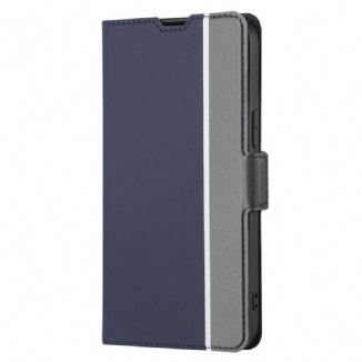 Capa Em Pele Para Honor Magic 5 Lite Dois Tons