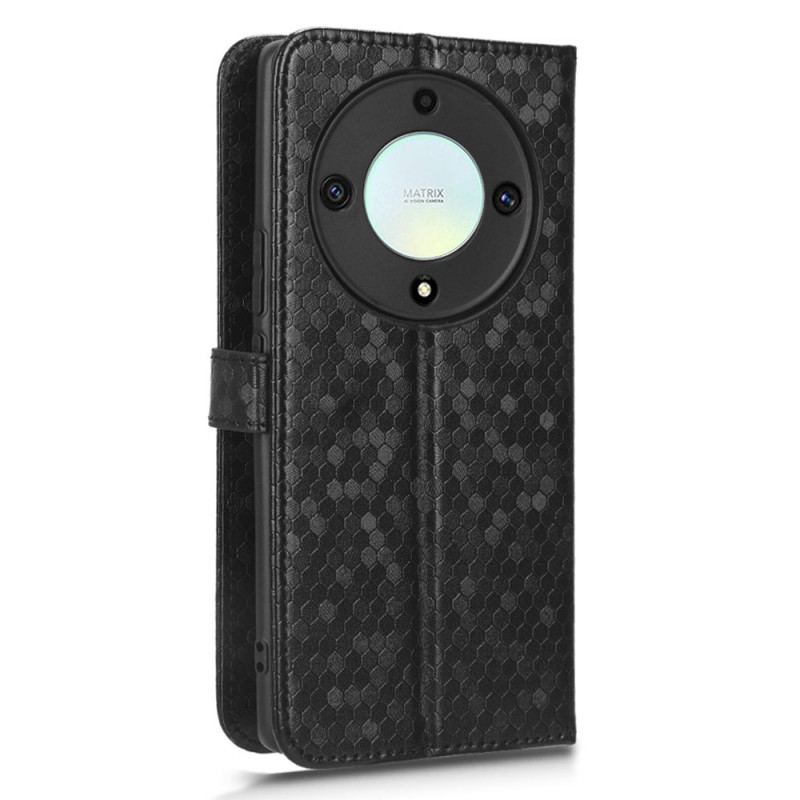 Capa Flip Para Honor Magic 5 Lite De Cordão Padrão 3d Strappy