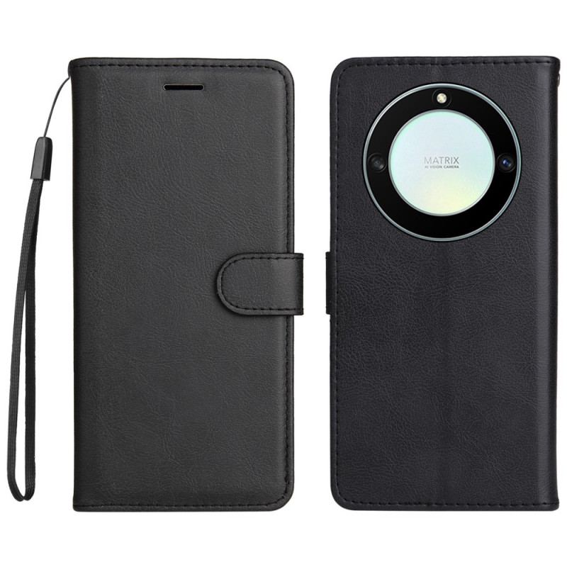 Capa Flip Para Honor Magic 5 Lite De Cordão Simples Com Alça