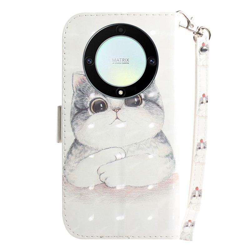 Capa Flip Para Honor Magic 5 Lite De Cordão Tanga Original