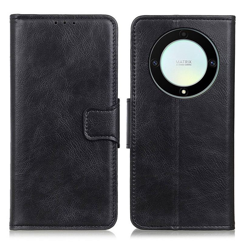Capa Flip Para Honor Magic 5 Lite Fecho De Couro Estilo Reversível