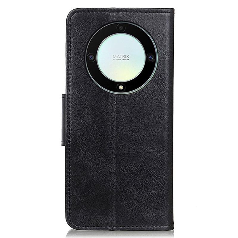 Capa Flip Para Honor Magic 5 Lite Fecho De Couro Estilo Reversível