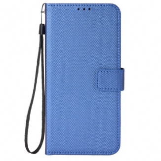 Capa Folio Para Honor Magic 5 Lite De Cordão Couro Falso Estiloso Com Tiras