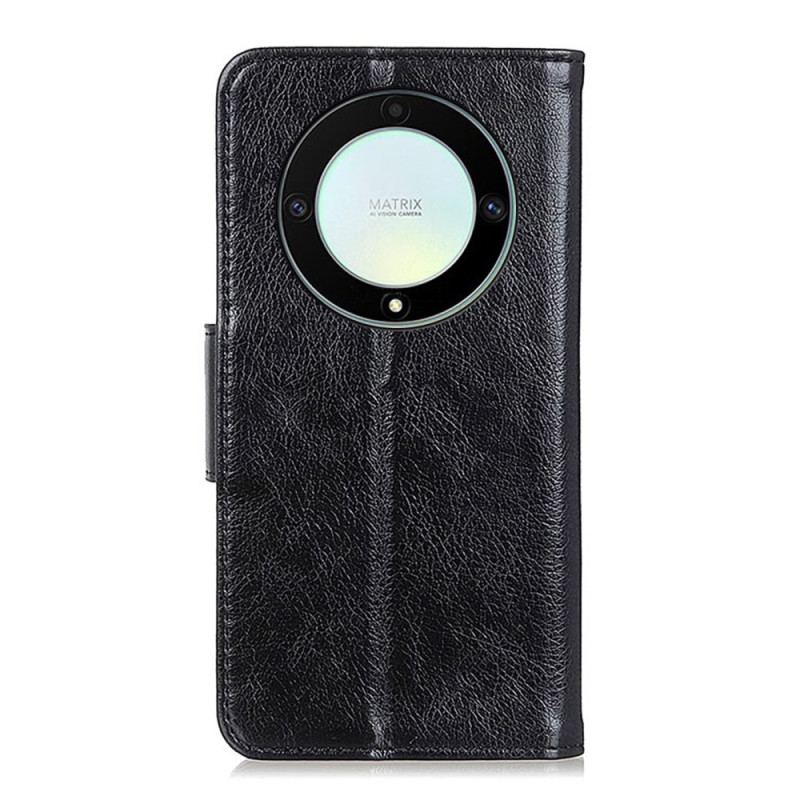 Capa Folio Para Honor Magic 5 Lite Couro Napa Rachado