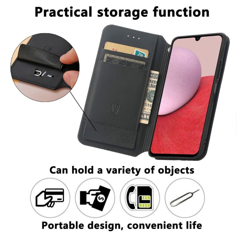 Capa De Celular Para Samsung Galaxy A14 / A14 5G Flip Projeto Rfid Caseneo