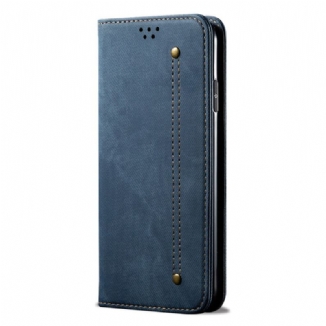 Capa De Celular Para Samsung Galaxy A14 / A14 5G Flip Tecido Jeans