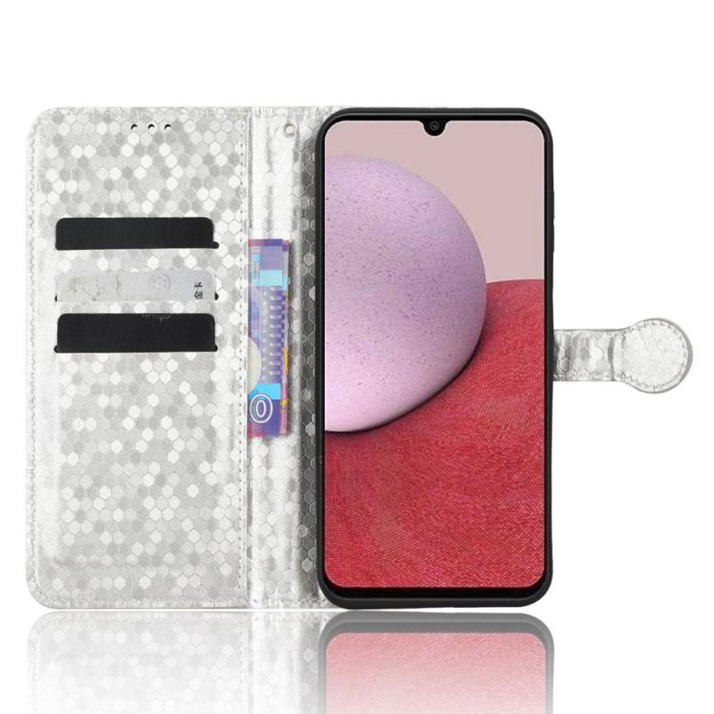 Capa De Couro Para Samsung Galaxy A14 / A14 5G De Cordão Padrão 3d Strappy
