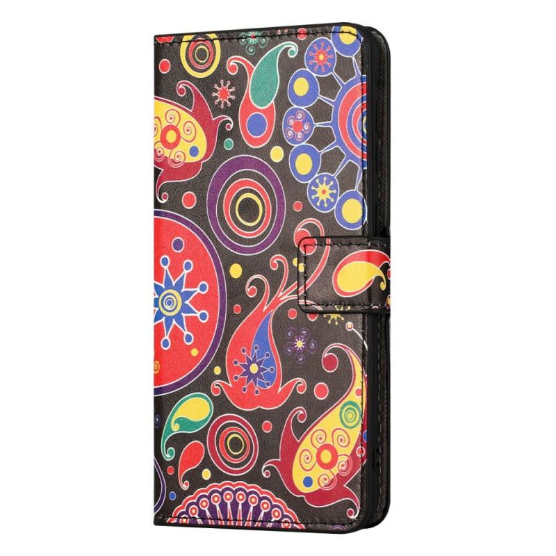 Capa Em Pele Para Samsung Galaxy A14 / A14 5G Design Da Galáxia