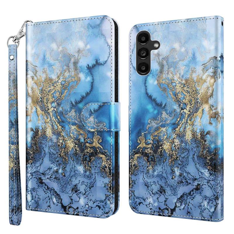 Capa Flip Para Samsung Galaxy A14 / A14 5G Tons Azuis