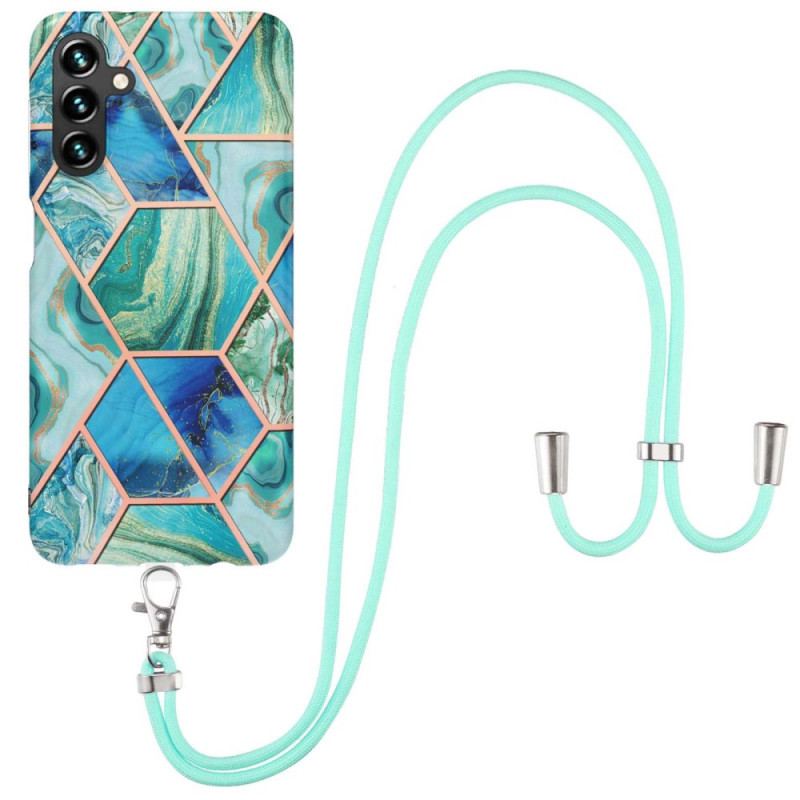Capa Para Samsung Galaxy A14 / A14 5G De celular Cordão Estilo Mármore