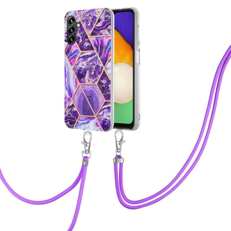 Capa Para Samsung Galaxy A14 / A14 5G De celular Cordão Estilo Mármore