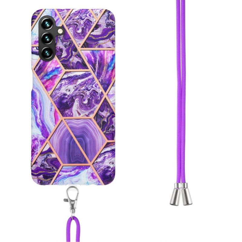 Capa Para Samsung Galaxy A14 / A14 5G De celular Cordão Estilo Mármore