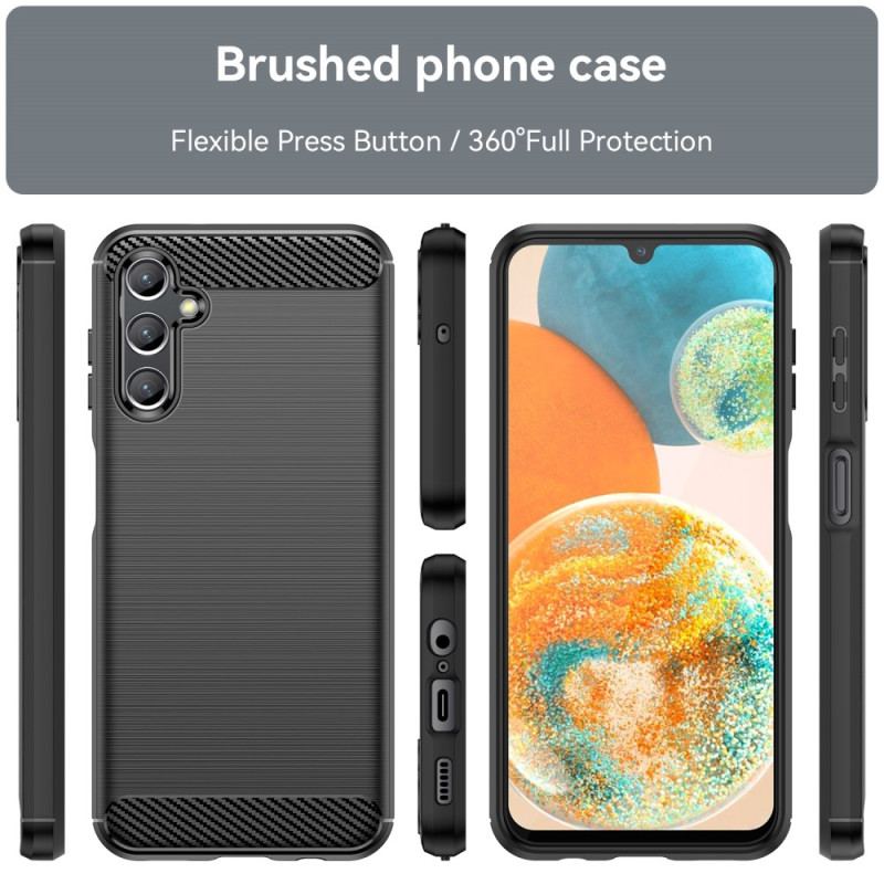 Capa Para Samsung Galaxy A14 / A14 5G Fibra De Carbono Escovada