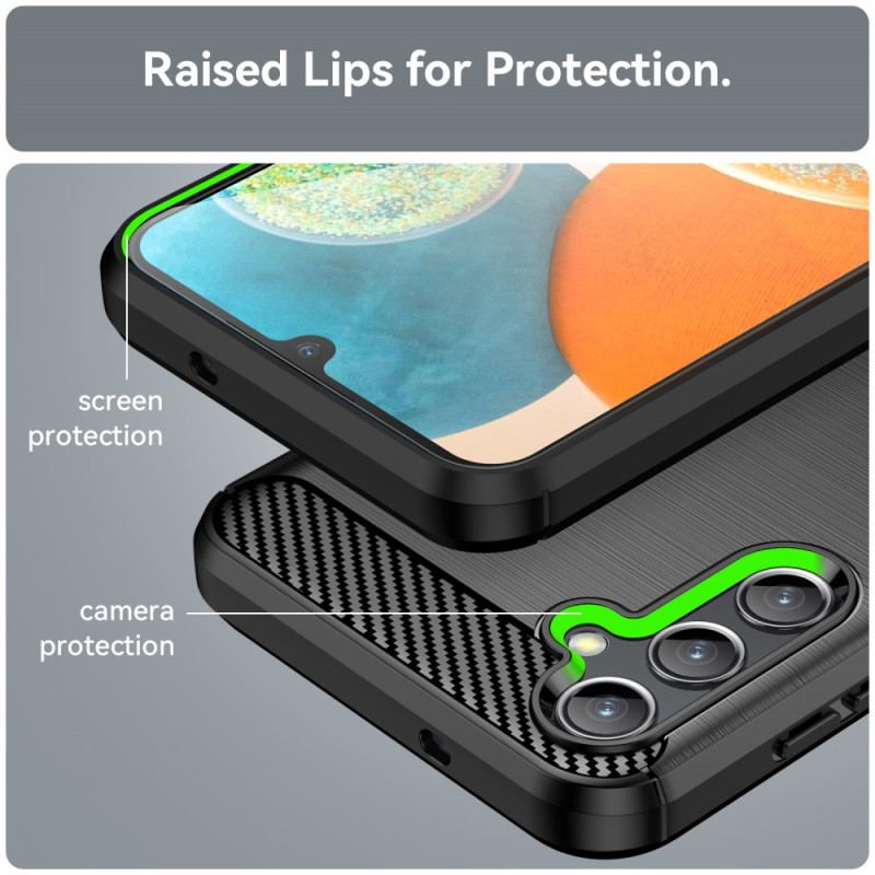Capa Para Samsung Galaxy A14 / A14 5G Fibra De Carbono Escovada