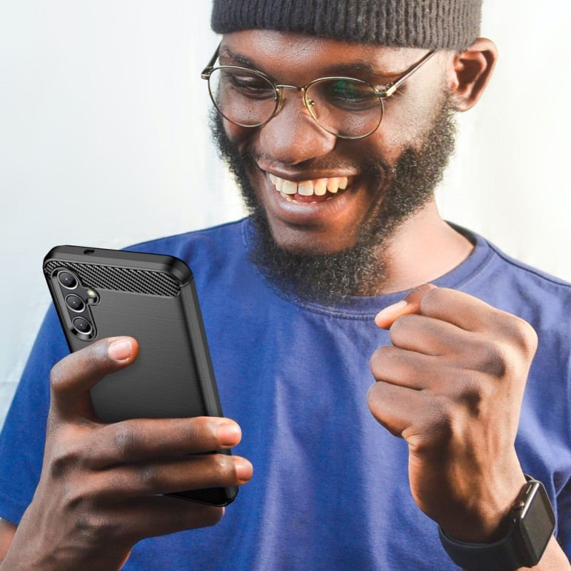 Capa Para Samsung Galaxy A14 / A14 5G Fibra De Carbono Escovada