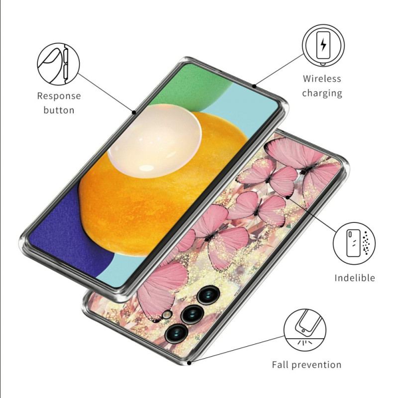 Capa Para Samsung Galaxy A14 / A14 5G Vôo De Borboletas