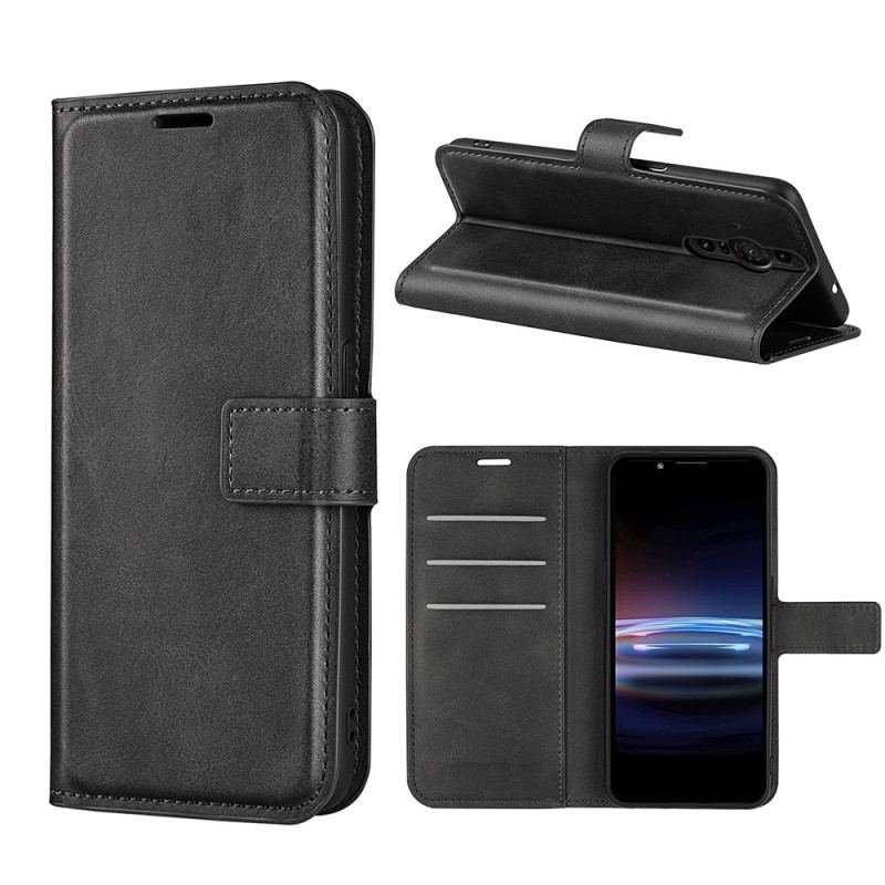 Capa Flip Para Sony Xperia Pro-I Couro Sintético Fino