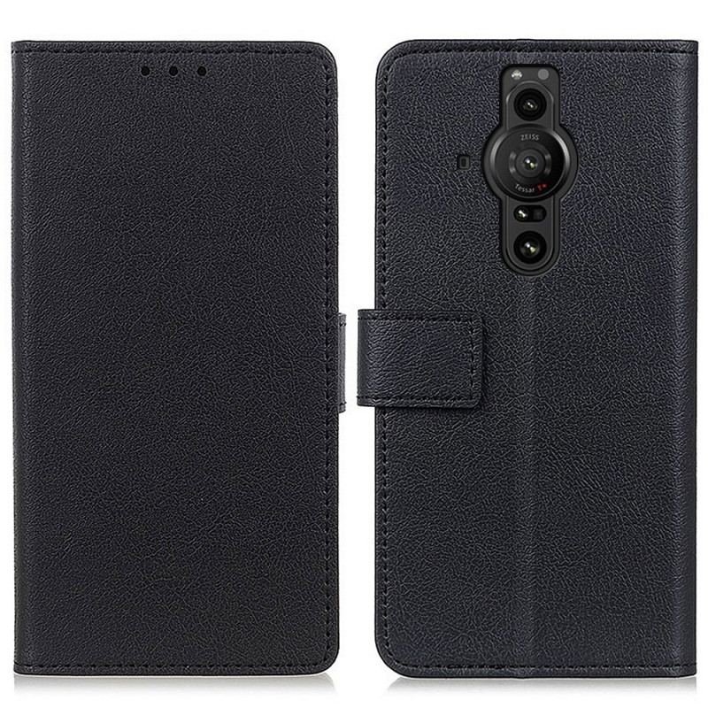 Capa Flip Para Sony Xperia Pro-I Efeito Couro Clássico