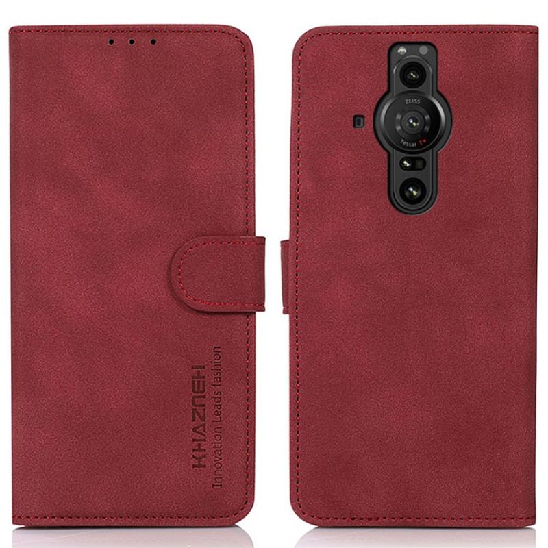 Capa Folio Para Sony Xperia Pro-I Efeito Couro Texturizado Khazneh